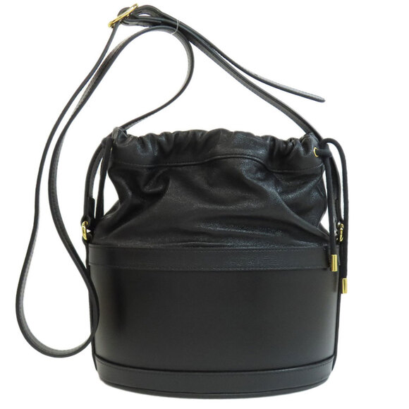 GUCCI Black Leather Horsebit Shoulder Bag - Picture 2 of 11